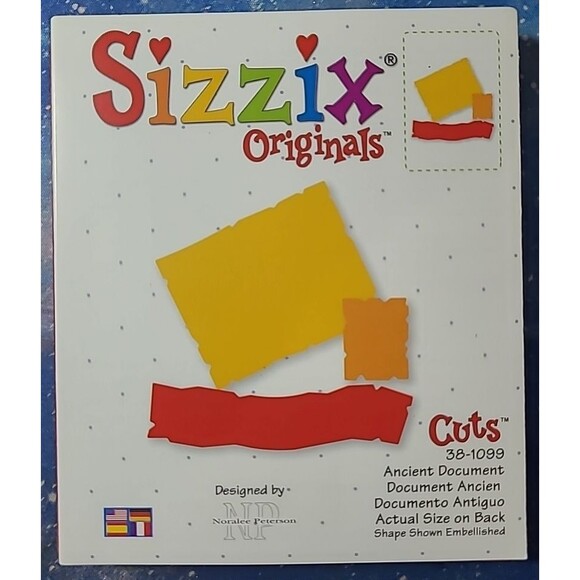 Sizzix  Originals Cuts Ancient Document 38-1099 Scrapbooking Die - Picture 1 of 3
